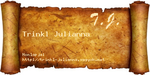 Trinkl Julianna névjegykártya